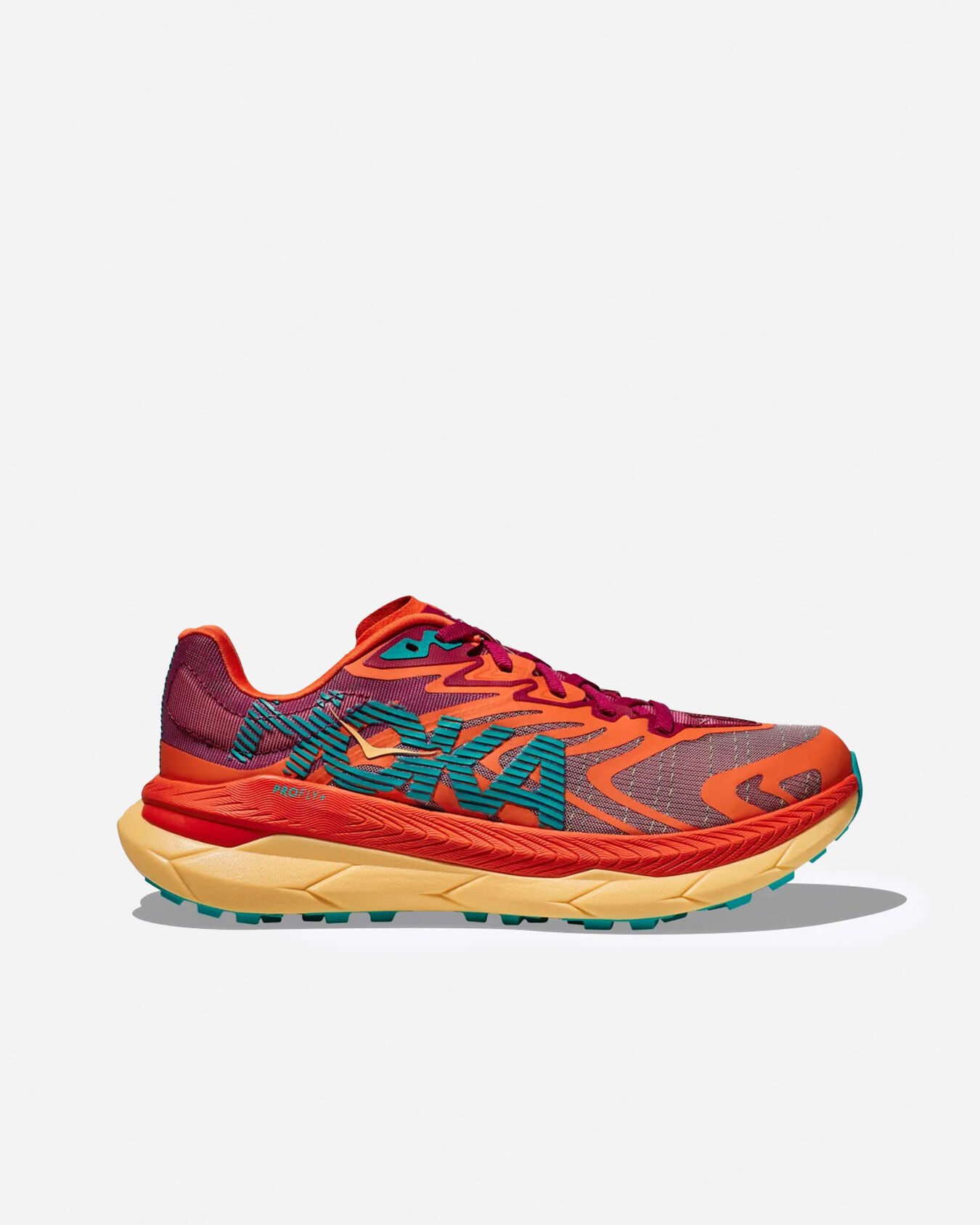 Hoka Vibram Trail Running Shoes - Red and Black Hoka - U Speedgoat 2 - Tomato / Electric Green – Totem Brand Co main image 2