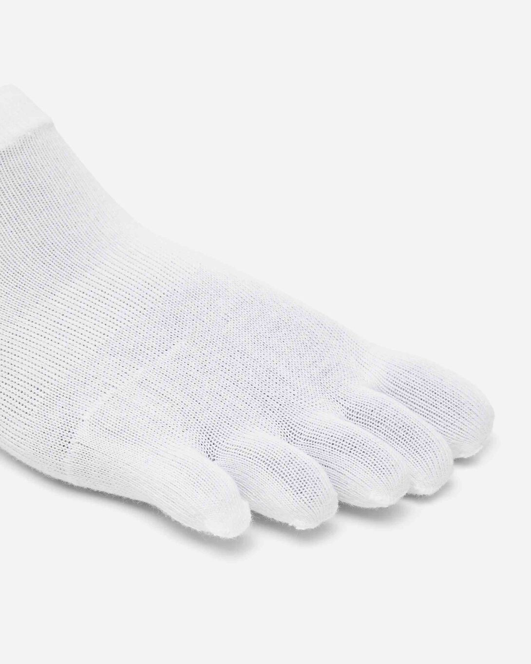 Vibram Five Fingers No Show Toe Socks - White - Red Dot Running Company