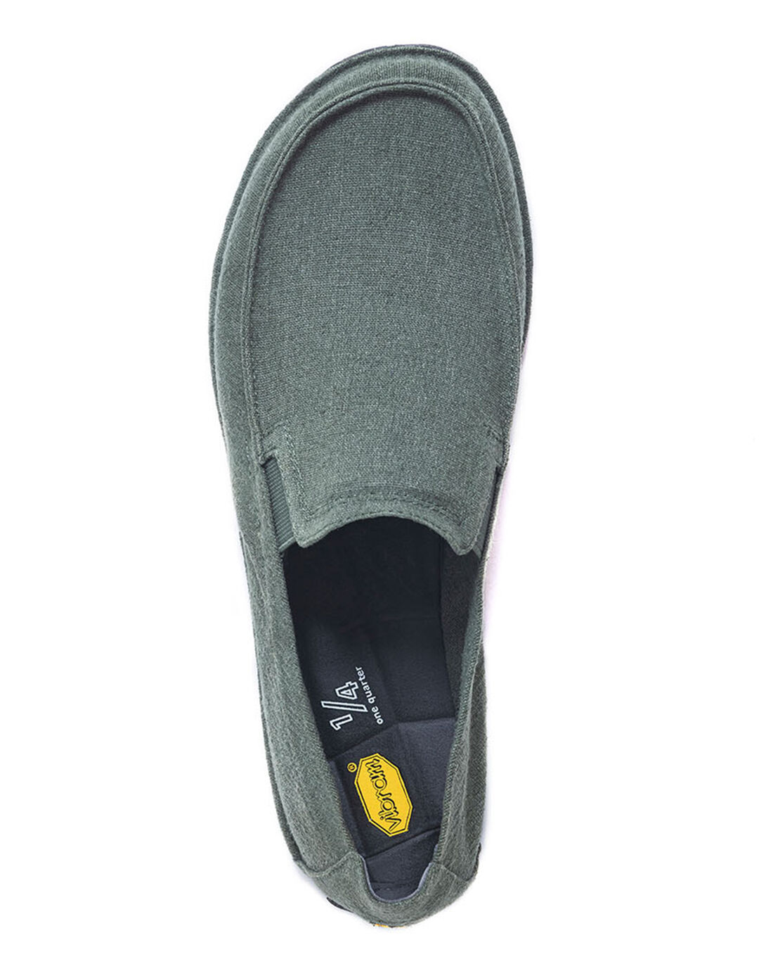 NEW VIBRAM men\'s one quarter hemp moccasin in grey/ black One Quarter Hemp Men Grey / Black | | Vibram main image 3