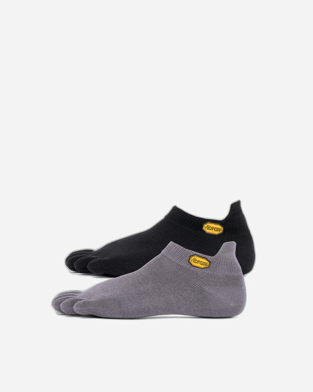 Vibram 5TOE Sock No Show 2 Pack Black / Grey